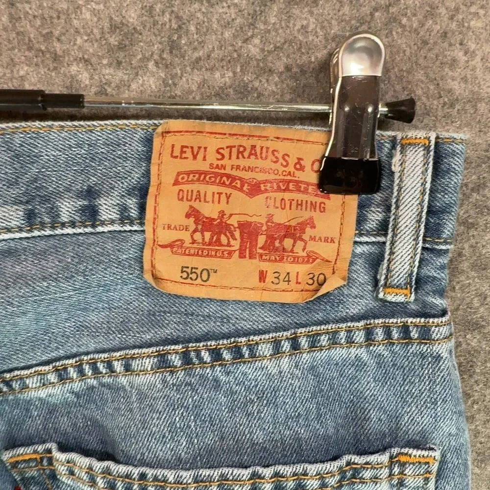 Levi's 550 Relaxed Fit Jeans - Light Wash Denim 34x30